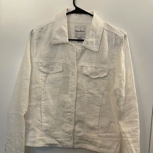 Tommy Bahama Women's white 100% Linen jacket, never worn
